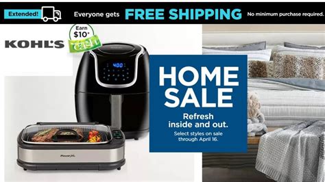 kohl's free shipping any order.